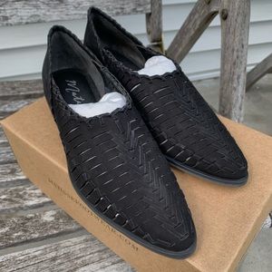 Woven Leather Bootie Flat